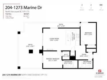 Outdoor Patio Photo of 204 1273 Marine Drive, North Vancouver, BC