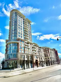 Front exterior of 302 4028 Knight Street, Vancouver, BC