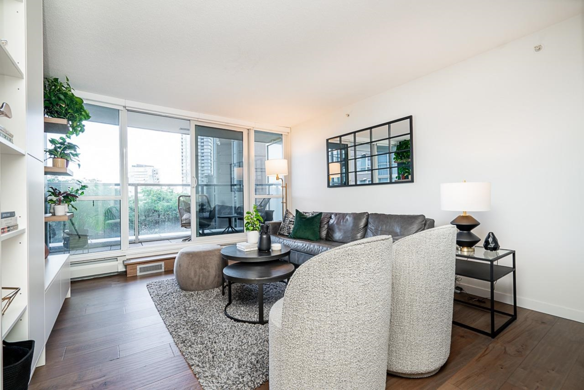 Living Room Photo of 603 1318 Homer Street, Vancouver, BC