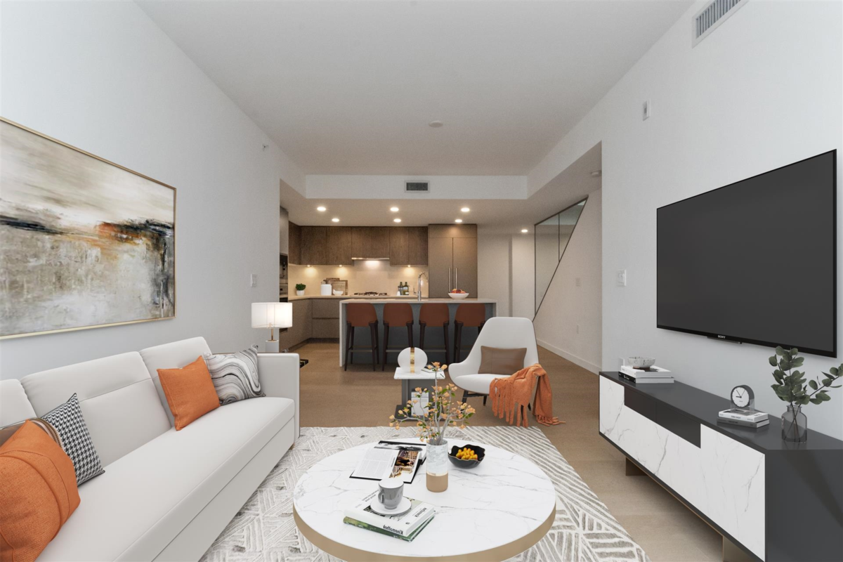 Living Room Photo of 601 4240 Cambie Street, West Vancouver, BC