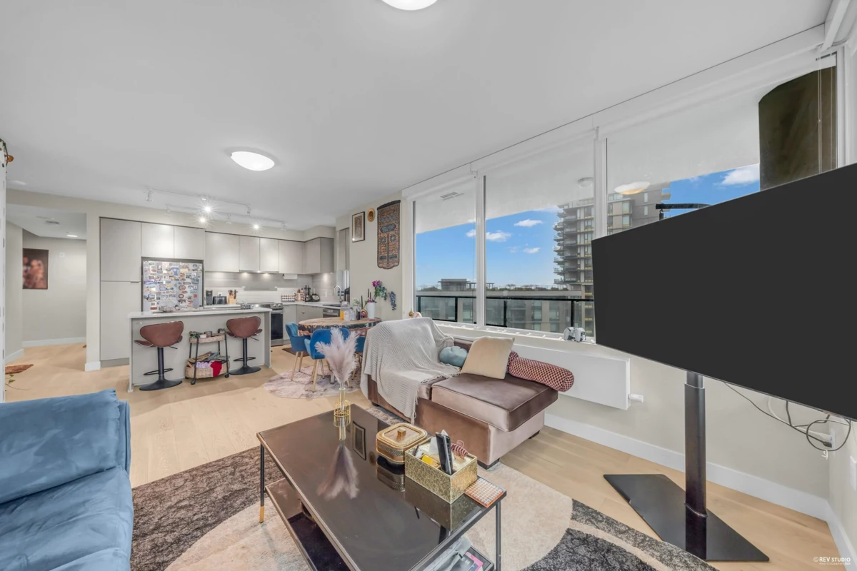Living Room Photo of 702 8725 University Crescent, Burnaby, BC