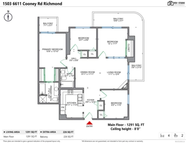 1503 6611 Cooney Road, Richmond, BC, Richmond — Apartment/Condo for sale