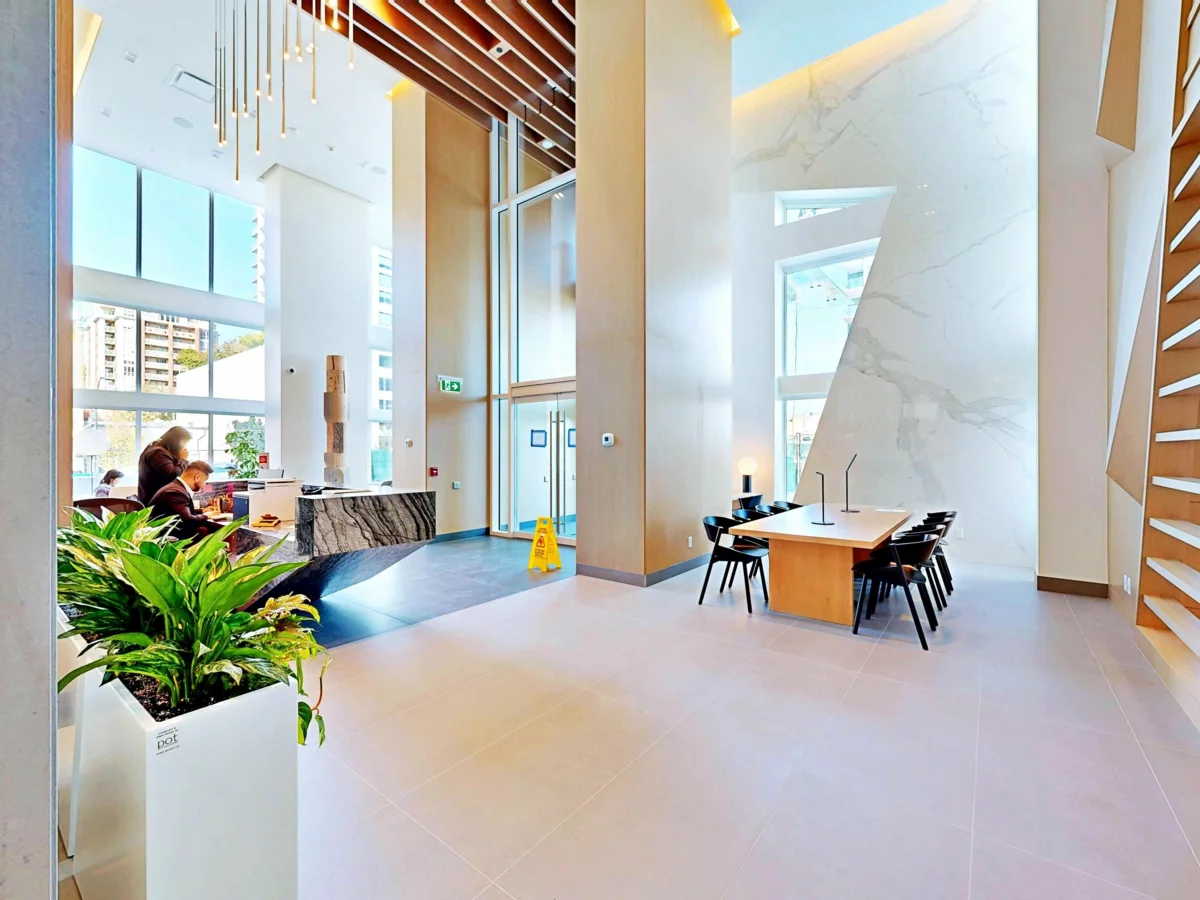 Aerial View of 2103 660 Quayside Drive, New Westminster, BC