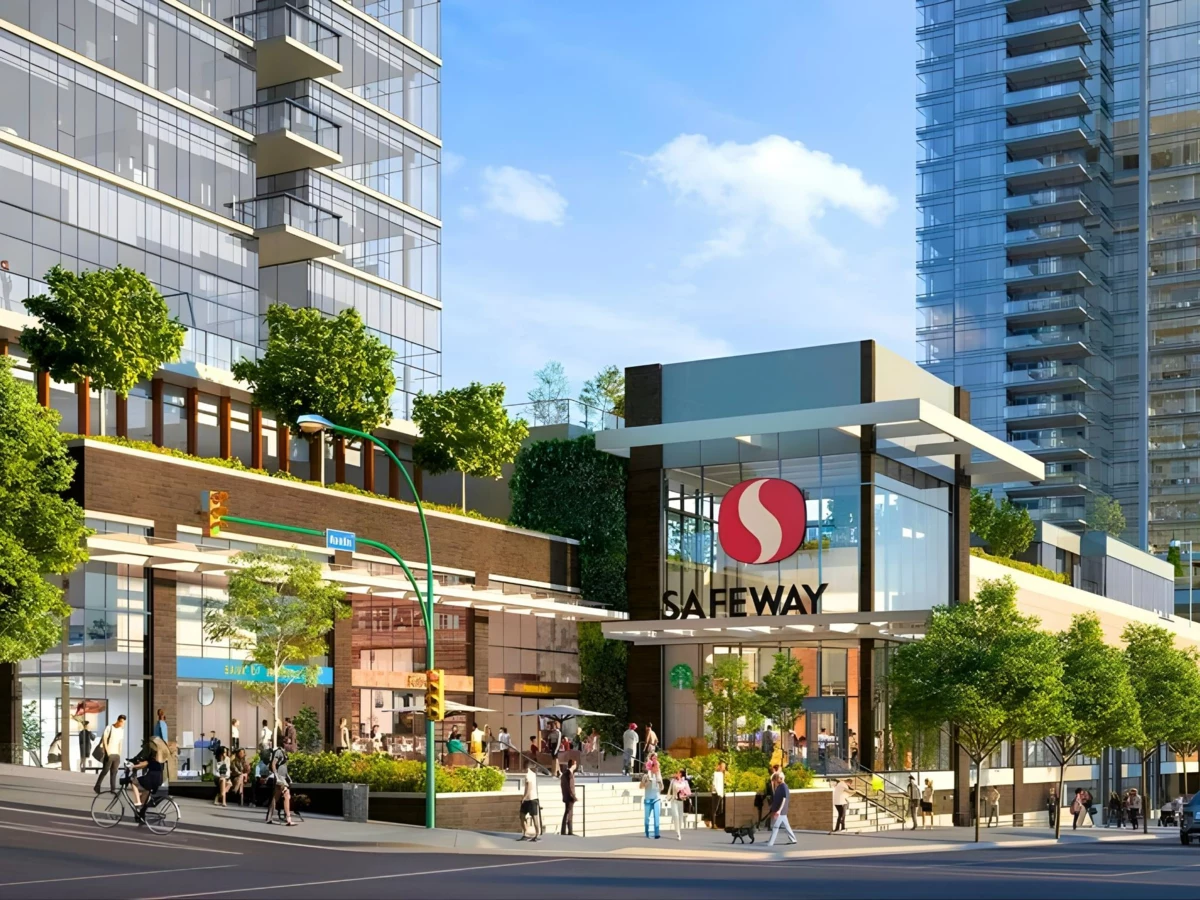 Aerial View of 2102 505 Nelson Street, Coquitlam, BC