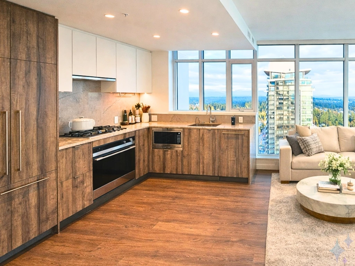 Living Room Photo of 2102 505 Nelson Street, Coquitlam, BC