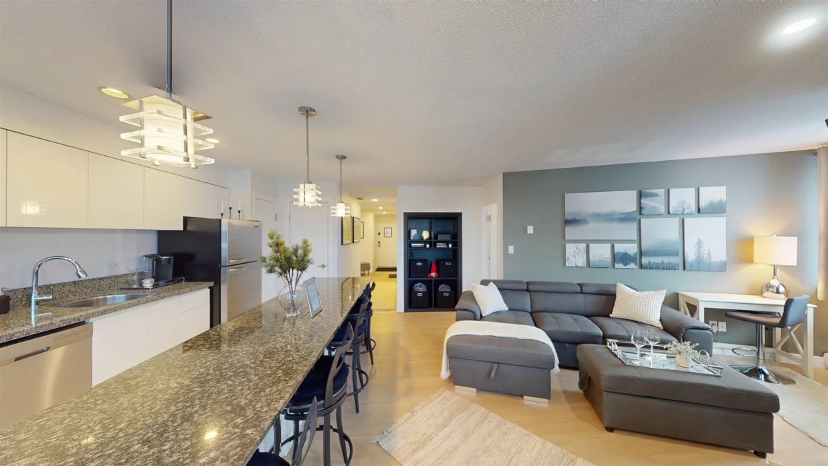 Living Room Photo of 301 4111 Golfers Approach, Whistler, BC