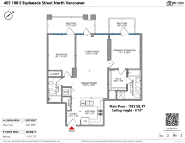 Aerial View of 409 100 E Esplanade Street, North Vancouver, BC