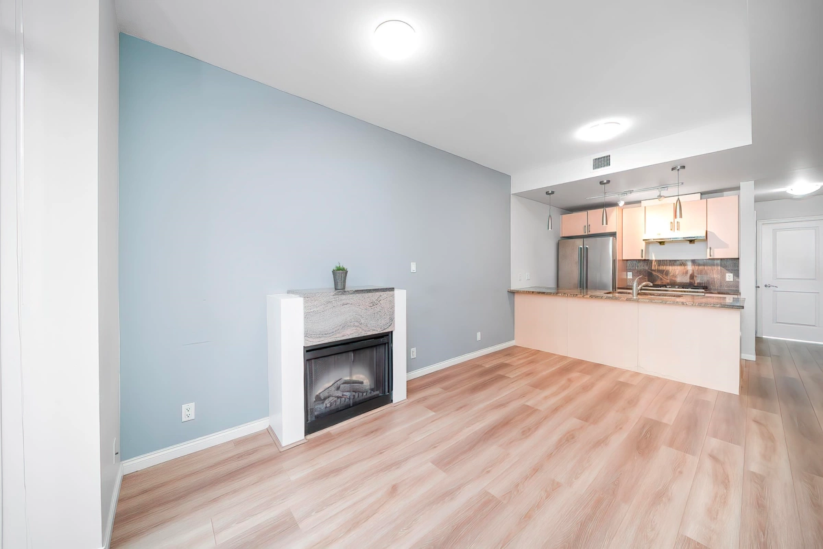 Living Room Photo of 303 1211 Melville Street, Vancouver, BC
