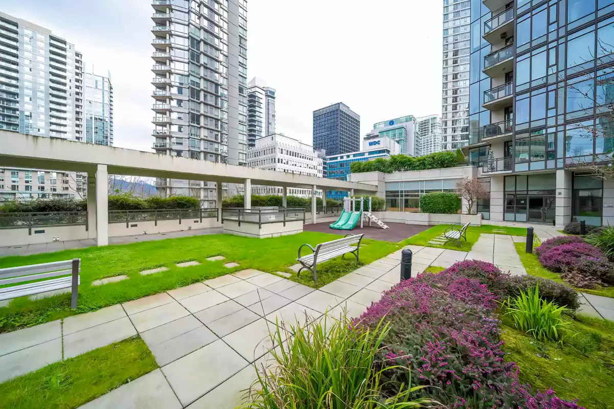 Outdoor Patio Photo of 303 1211 Melville Street, Vancouver, BC