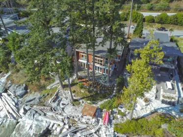 Aerial View of 6085 Silverstone Lane, Sechelt, BC