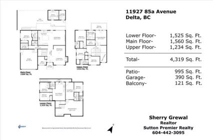 Aerial View of 11927 85a Avenue, Delta, BC