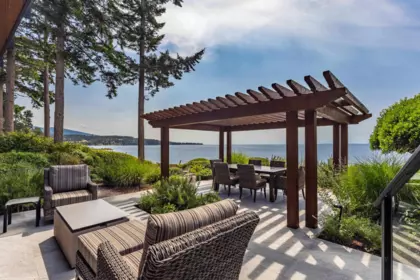 Aerial View of 6001 Silverstone Lane, Sechelt, BC