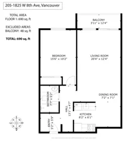 Outdoor Patio Photo of 205 1825 W 8th Avenue, Vancouver, BC