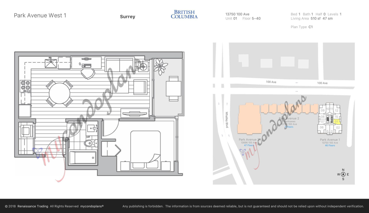 Entry Foyer Photo of 901 13750 100 Avenue, Surrey, BC