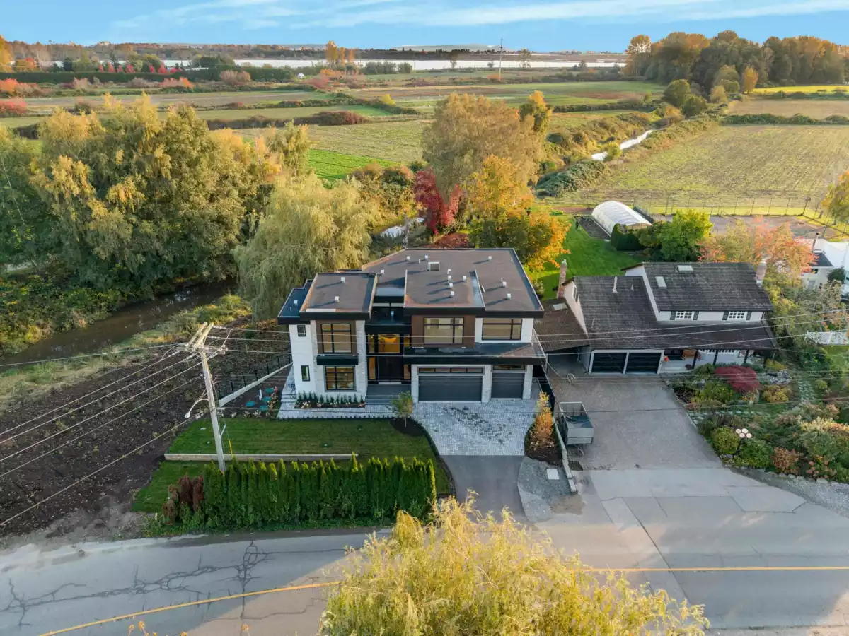 Aerial View of 9500 Finn Road, Richmond, BC