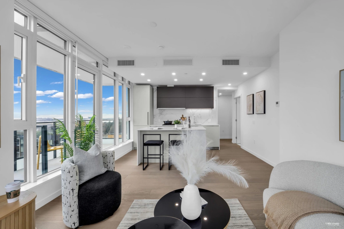 Living Room Photo of 805 8415 Granville Street, Vancouver, BC