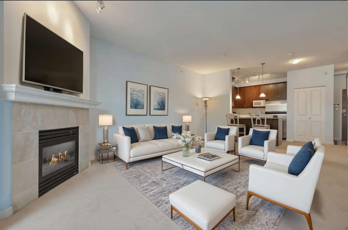 Living Room Photo of 107 1551 Foster Street, White Rock, BC