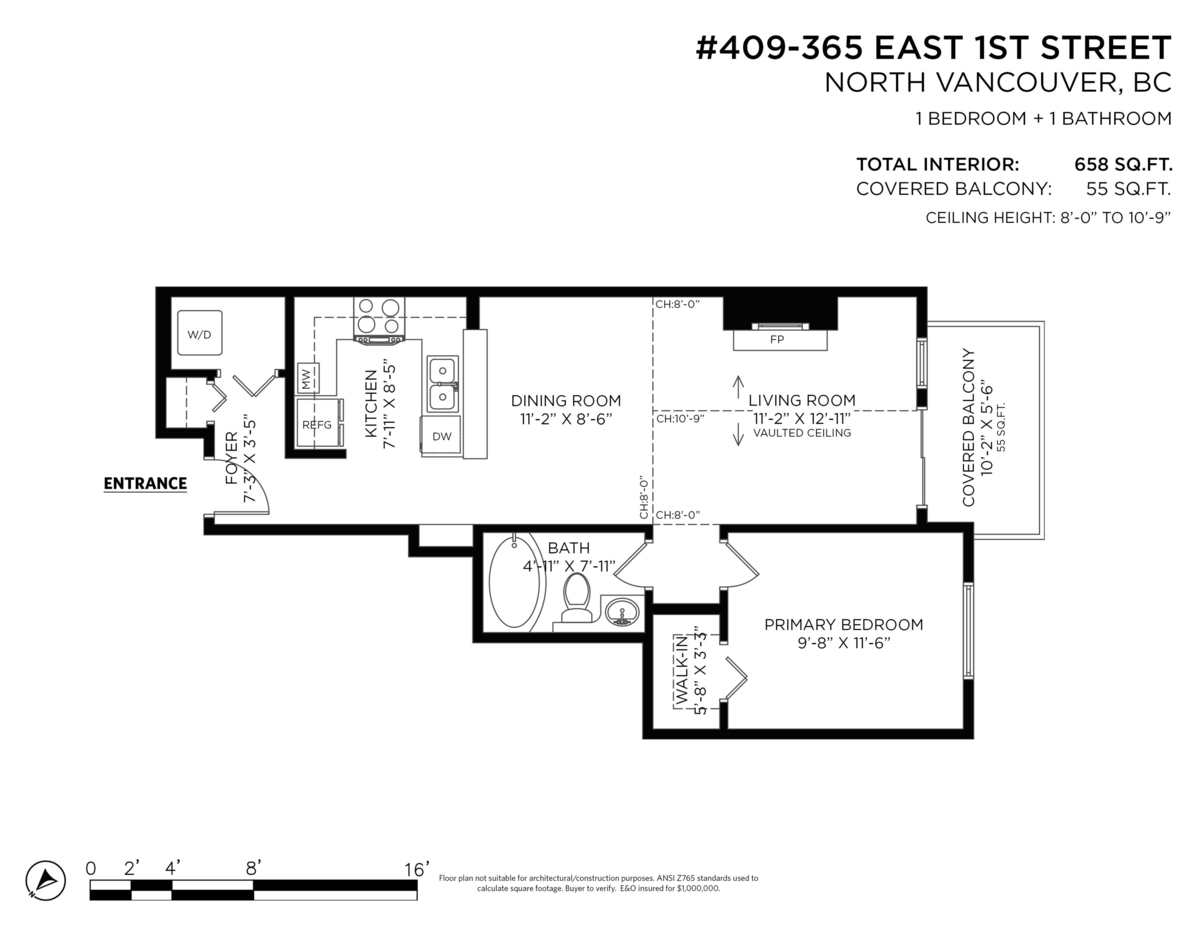 Entry Foyer Photo of 409 365 E 1st Street, North Vancouver, BC