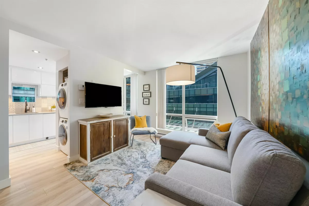 Exterior Rear Photo of 707 1166 Melville Street, Vancouver, BC