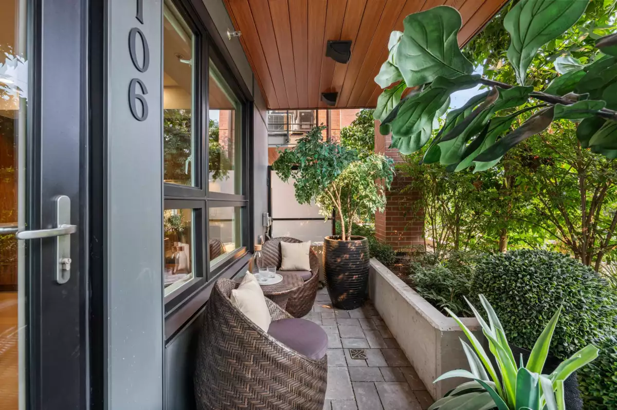 Living Room Photo of 106 2550 Garden Drive, Vancouver, BC