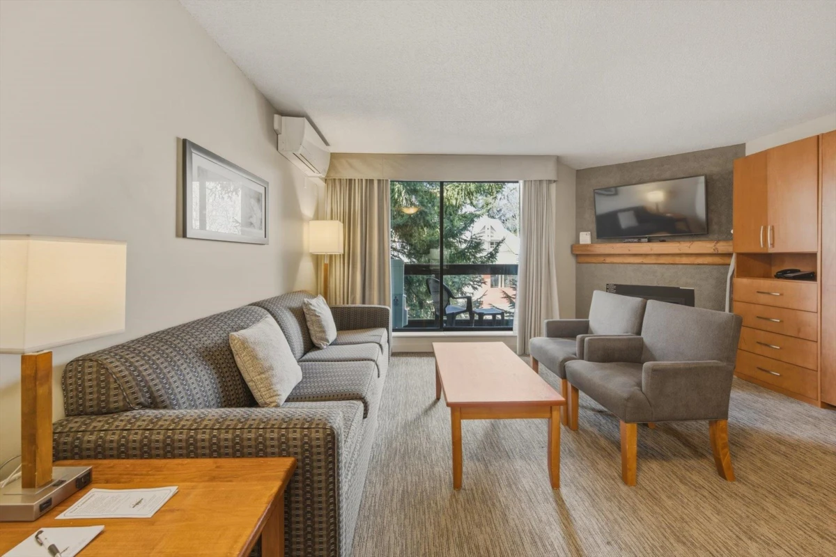 Living Room Photo of 254 4429 Sundial Place, Whistler, BC