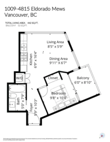 Loft / Bonus Room Photo of 1009 4815 Eldorado Mews, Vancouver, BC