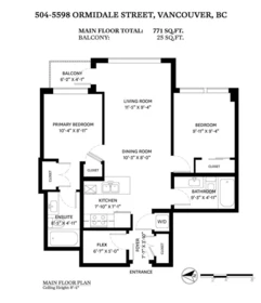 Entry Foyer Photo of 504 5598 Ormidale S Street, Vancouver, BC