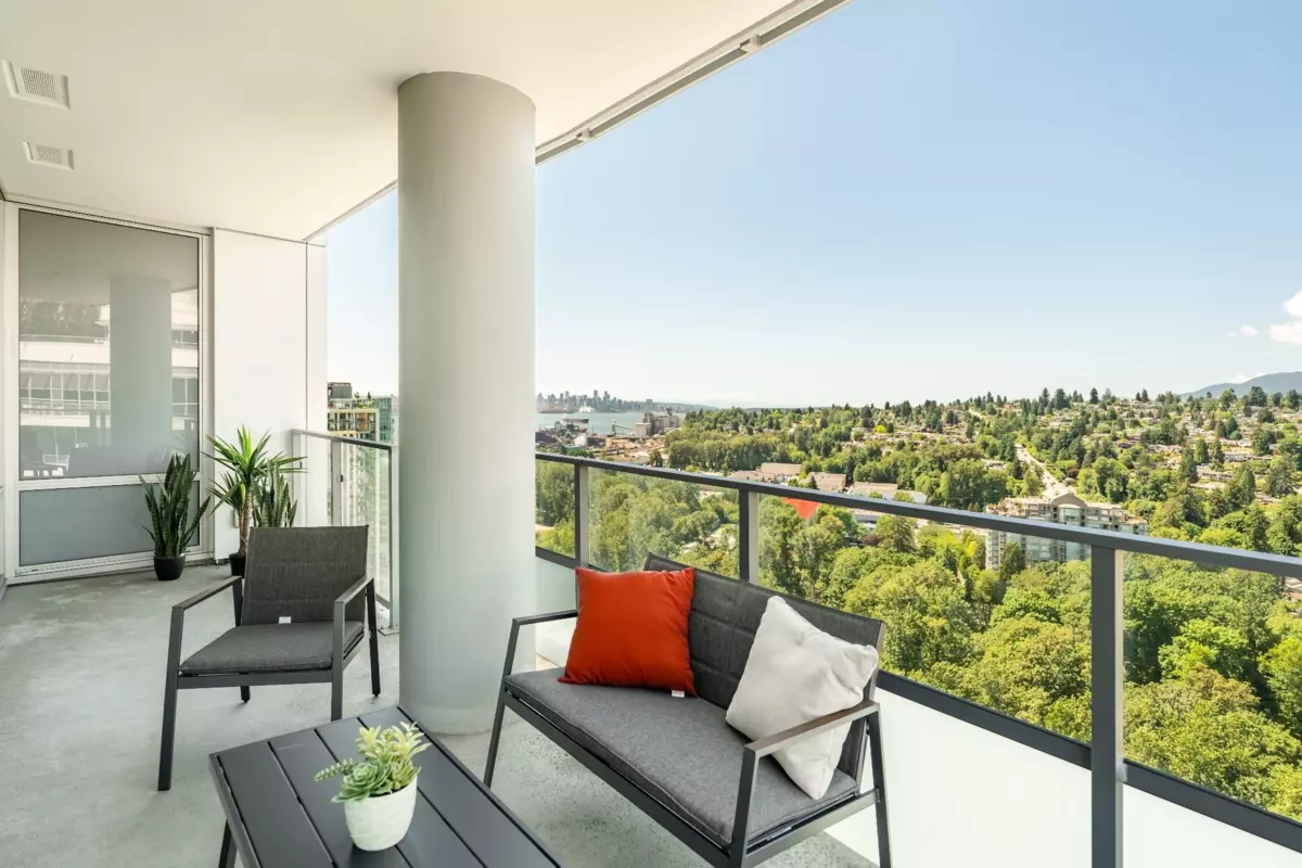 Living Room Photo of 2801 1500 Fern Street, North Vancouver, BC