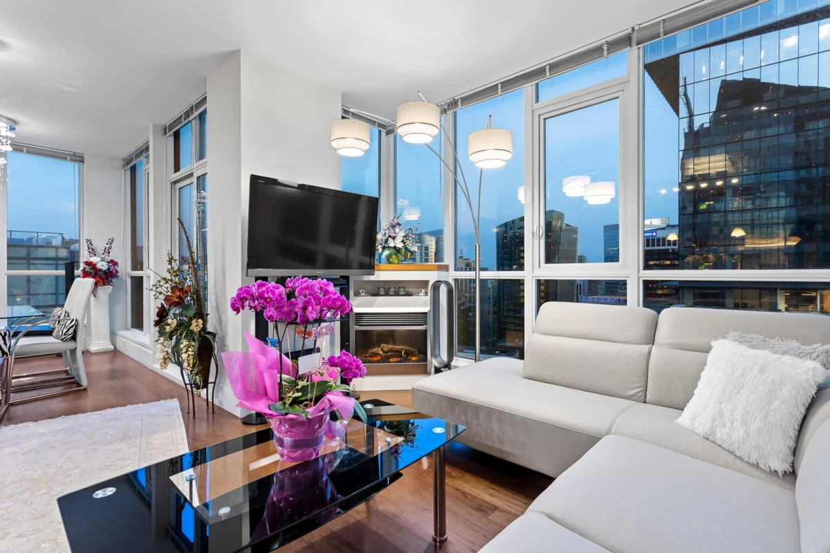 Family Room Photo of 3303 1189 Melville Street, Vancouver, BC