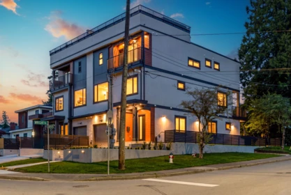 Aerial View of 1 8408 17th Avenue, Burnaby, BC