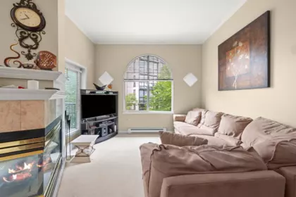 Living Room Photo of 423 1185 Pacific Street, Coquitlam, BC