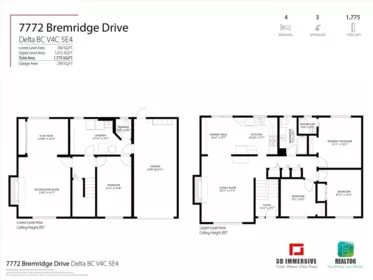 Aerial View of 7772 Bremridge Drive, Delta, BC