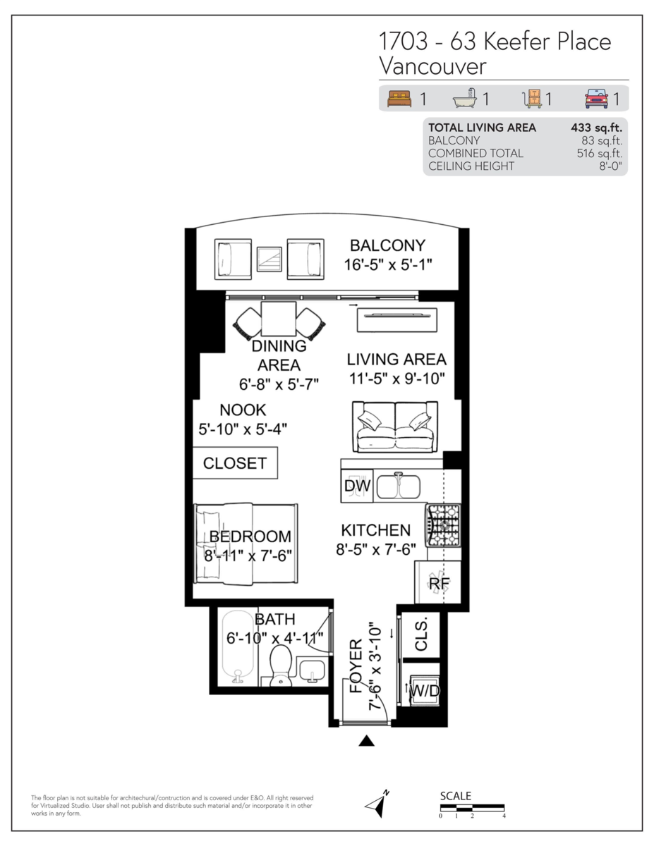Garage Interior Photo of 1703 63 Keefer Place, Vancouver, BC