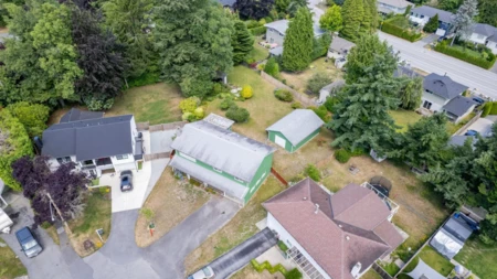 Aerial View of 5451 7b Avenue, Delta, BC