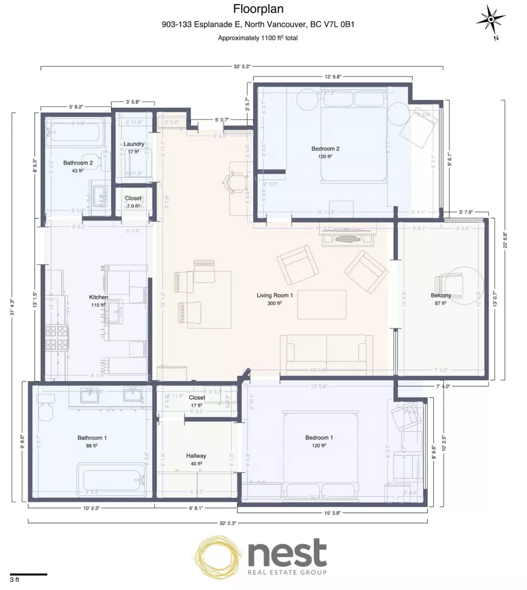 Backyard Photo of 903 133 E Esplanade, North Vancouver, BC