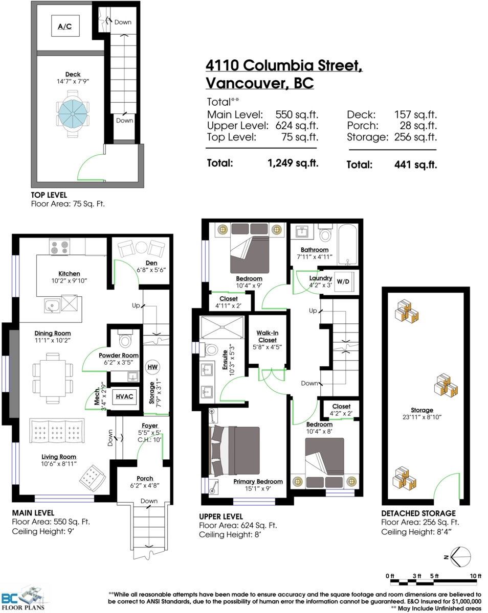 Outdoor Deck Photo of 4110 Columbia Street, Vancouver, BC