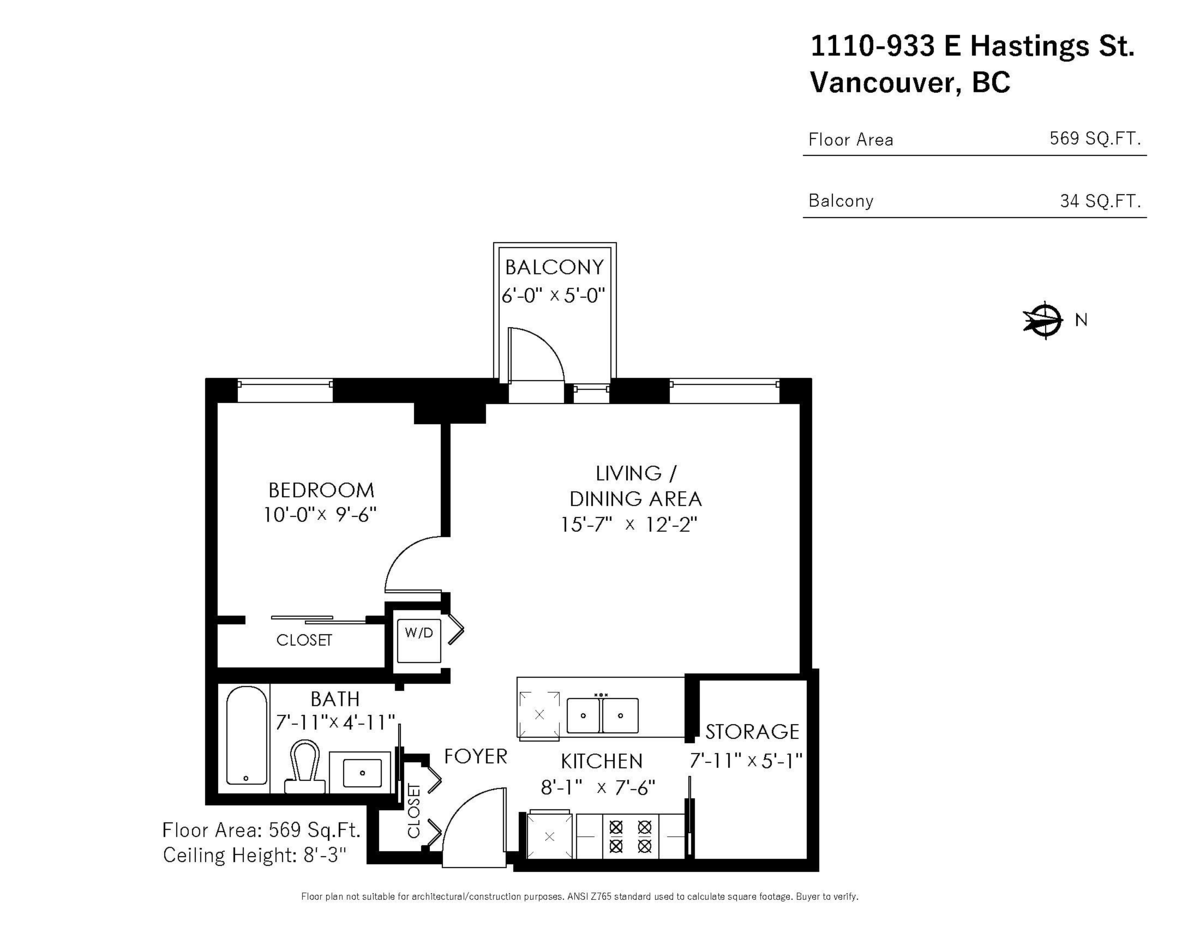 Laundry Room Photo of 1110 933 E Hastings Street, Vancouver, BC