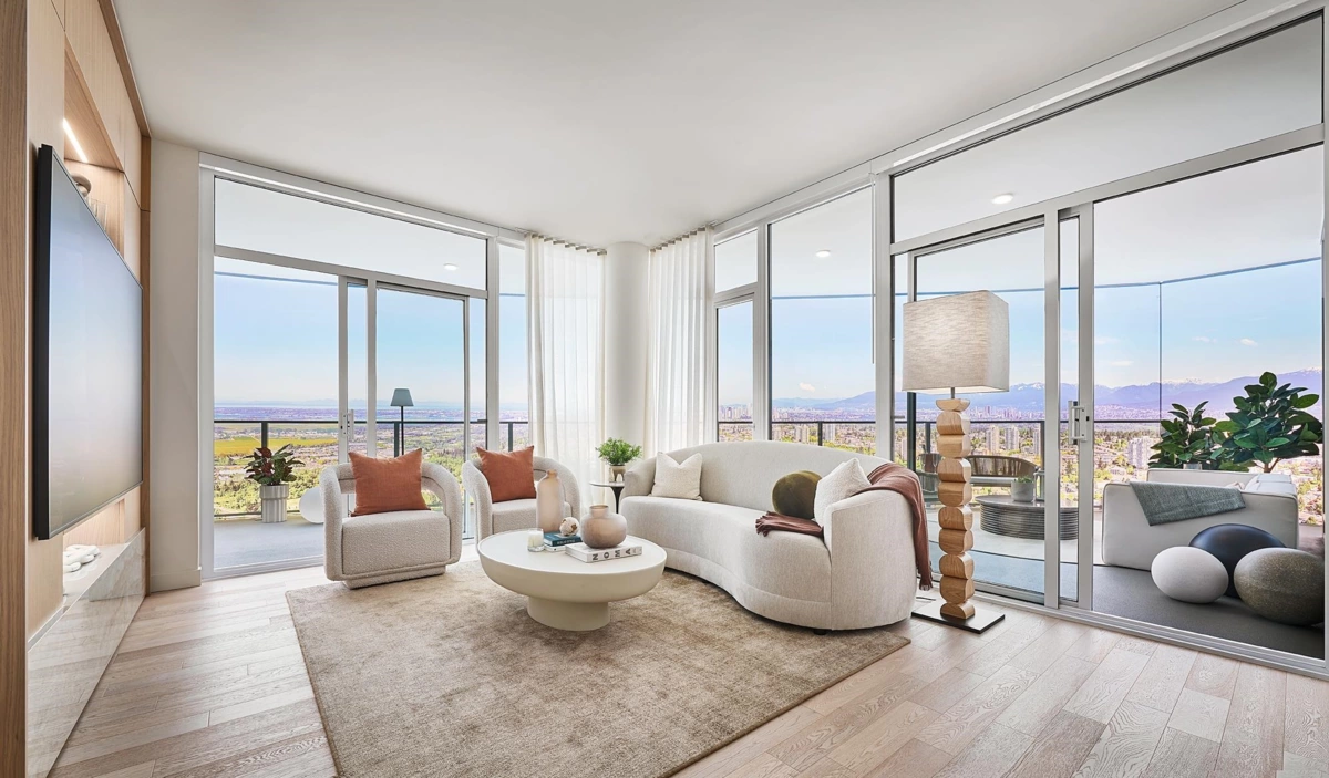 Living Room Photo of 802 7728 Park Crescent, Burnaby, BC