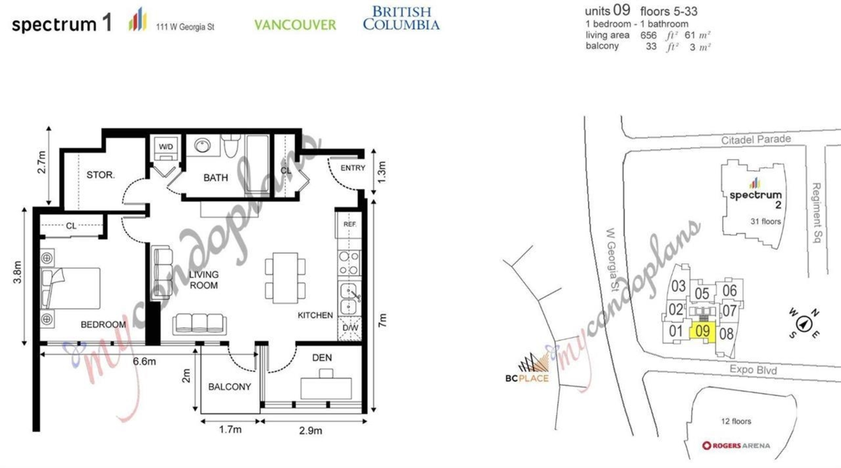 Bedroom 4 Photo of 1209 111 W Georgia Street, Vancouver, BC