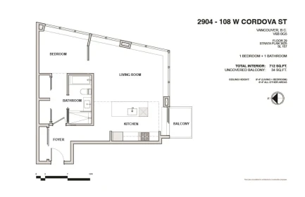 Entry Foyer Photo of 2904 108 W Cordova Street, Vancouver, BC