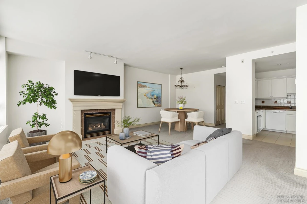 Living Room Photo of 205 1896 Marine Drive, West Vancouver, BC