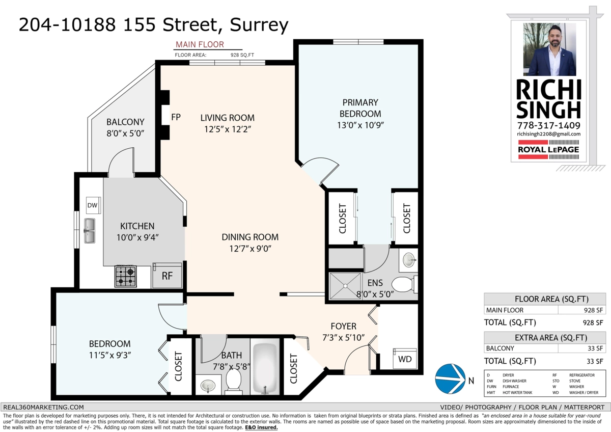 Living Room Photo of 204 10188 155 Street, Surrey, BC