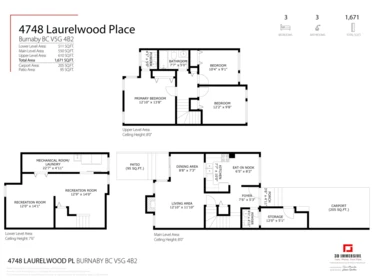Playground / Recreational Area Near 4748 Laurelwood Place, Burnaby, BC