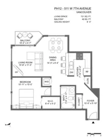 Basement Recreation Room Photo of PH12 511 W 7th Avenue, Vancouver, BC