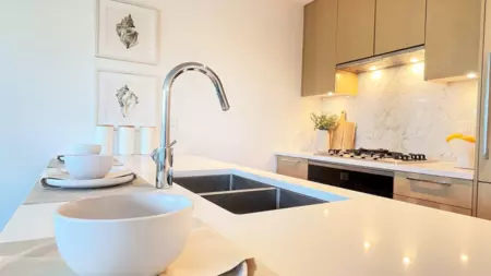 Kitchen Island Photo of 302 5383 Cambie Street, Vancouver, BC