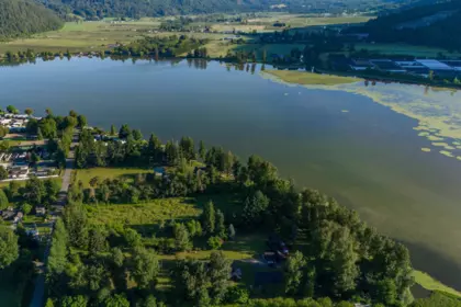 Aerial View of 9172 Shook Road, Mission, BC
