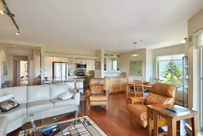 Living Room Photo of 301 5780 Trail Avenue, Sechelt, BC