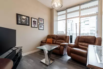 Basement Recreation Room Photo of 3202 2978 Glen Drive, Coquitlam, BC