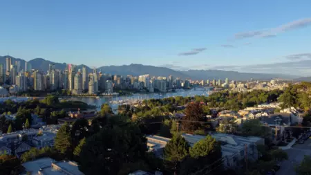 Aerial View of 1360 W 8th Avenue, Vancouver, BC