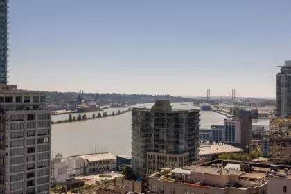 Aerial View of 1607 618 Carnarvon Street, New Westminster, BC